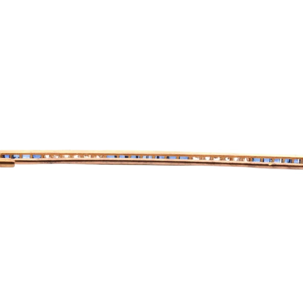 Brooch 1920 sapphires and diamonds in gold