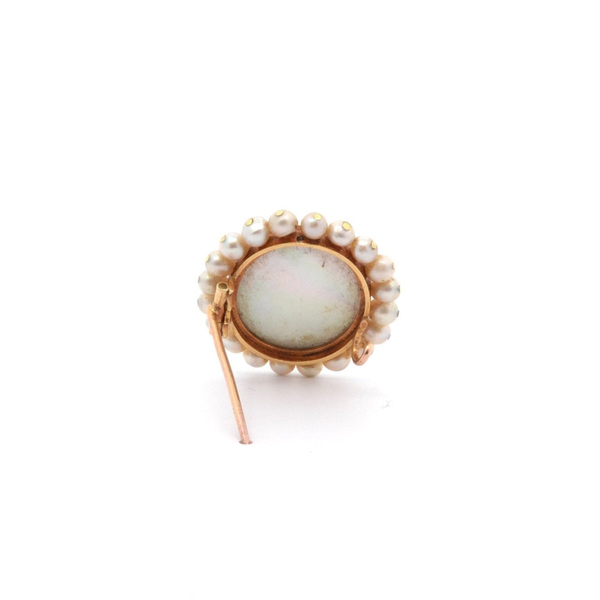 Broche Epingle en or, nacre et perles - Castafiore