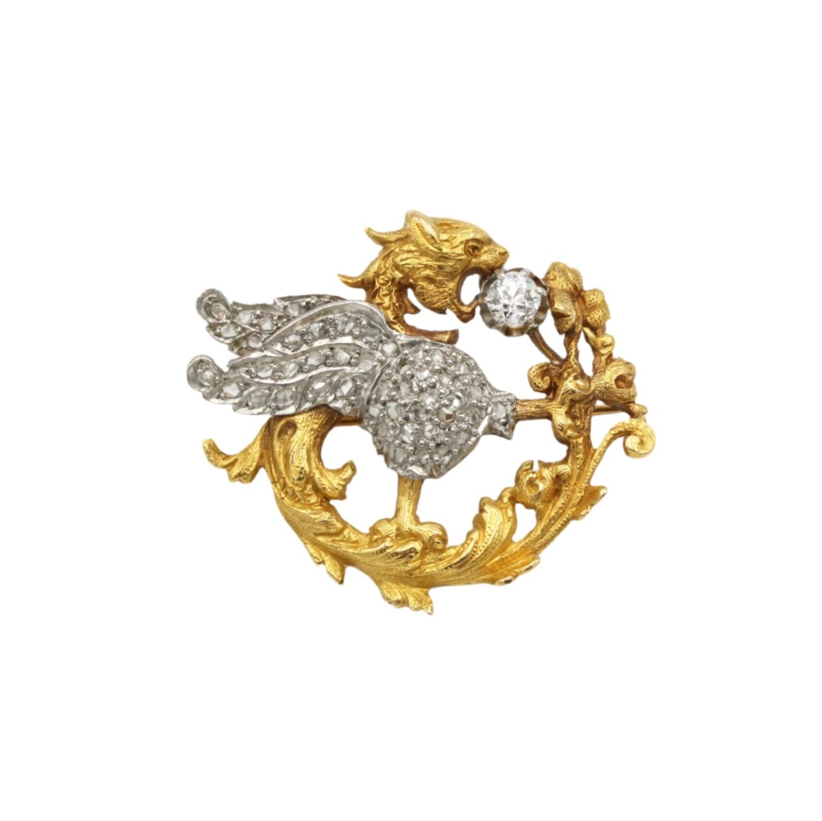 Broche Épingle en or, platine et diamants - Castafiore