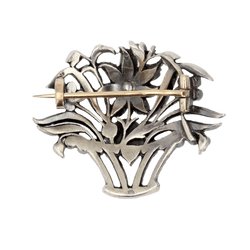 Broche Épingle en or rose, argent et diamants - Castafiore