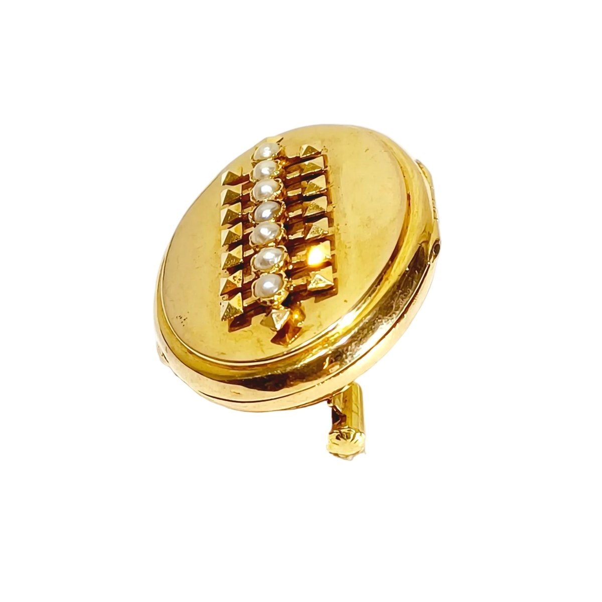 Broche Épingle en or rose et perles - Castafiore