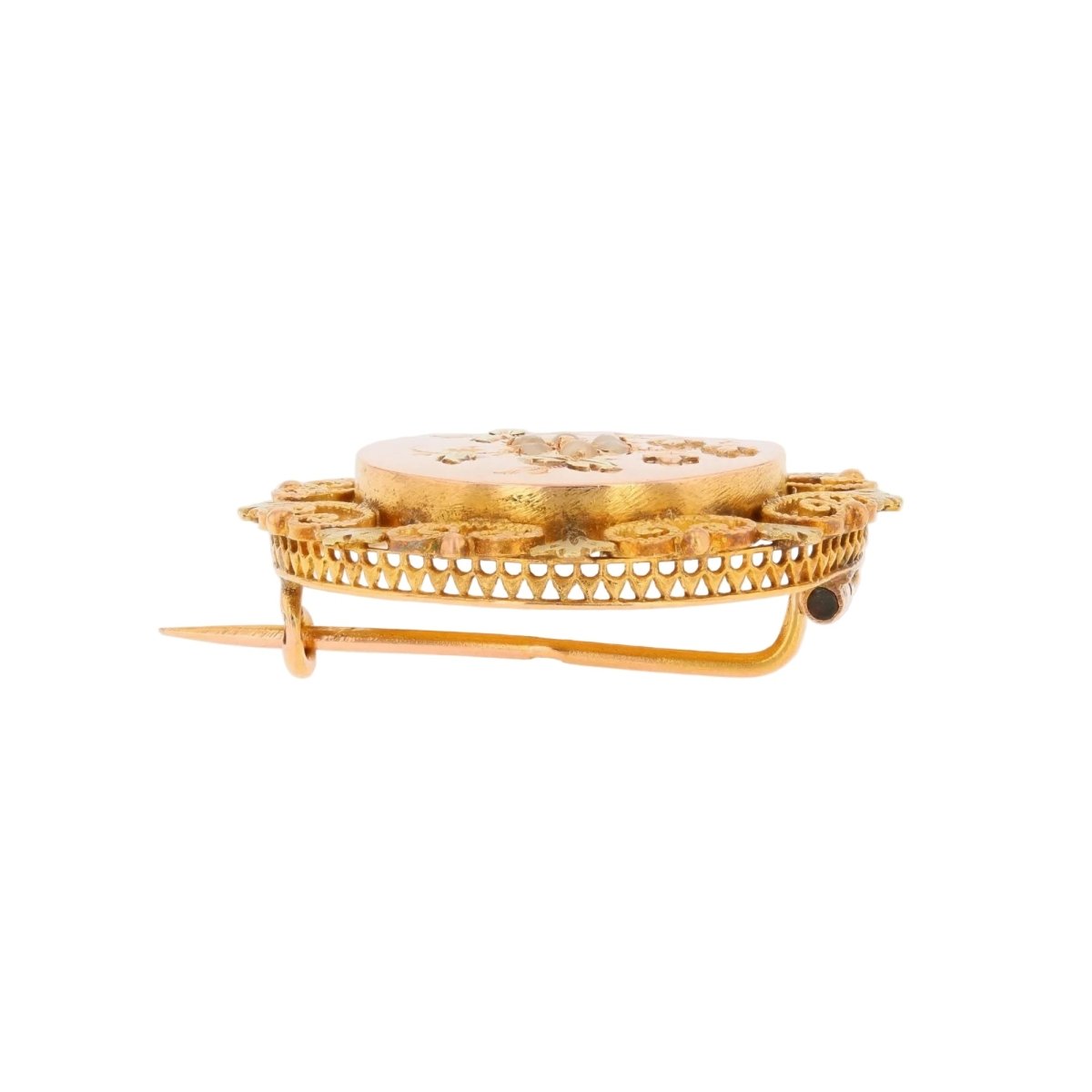 Brooch old collar rose gold fine pearls