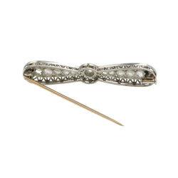 Broche Épingle en or rose, platine, et diamants - Castafiore