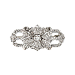 Broche Épingle en palladium et diamants - Castafiore