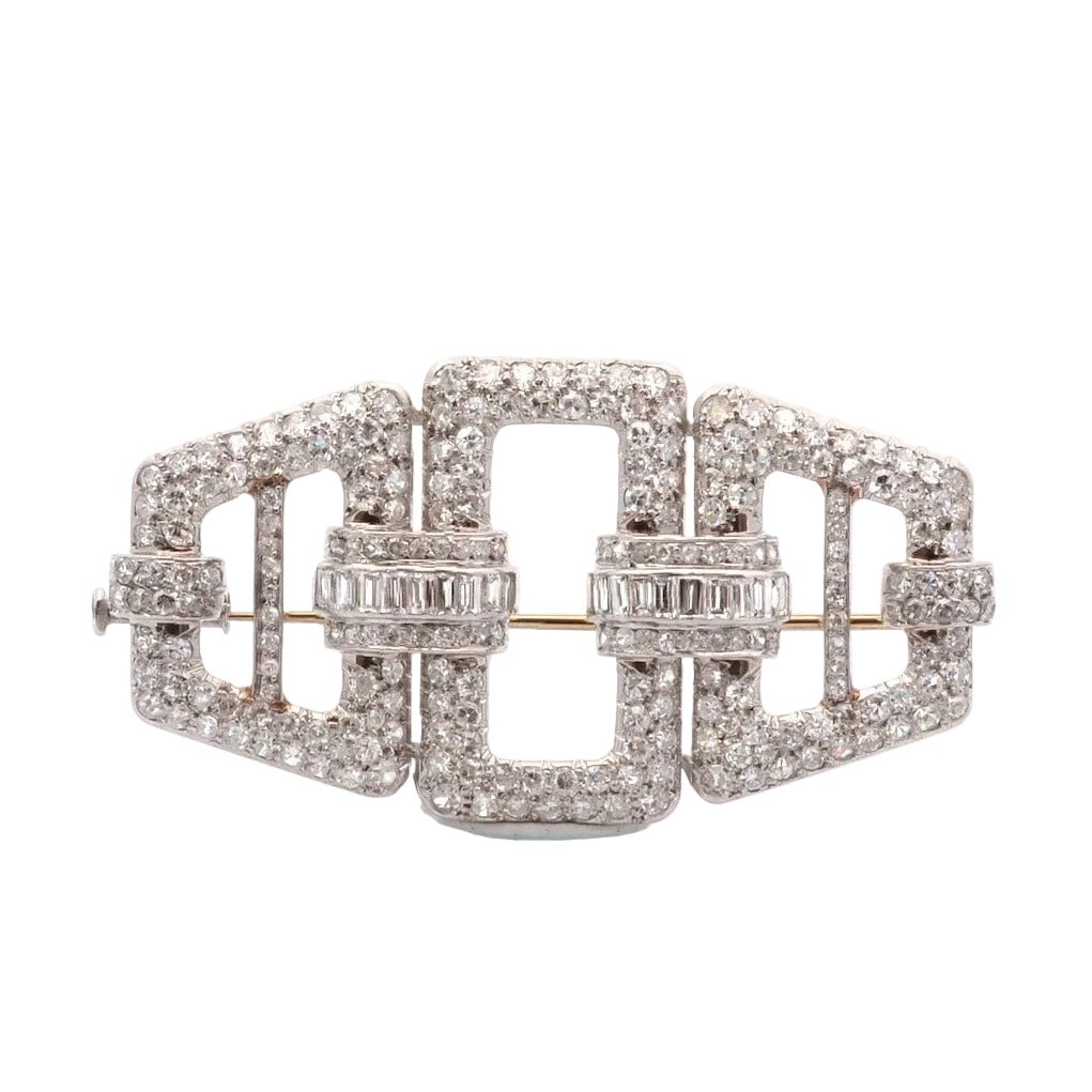Broche Épingle en platine et diamants - Castafiore