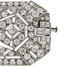Broche Épingle en platine et diamants - Castafiore