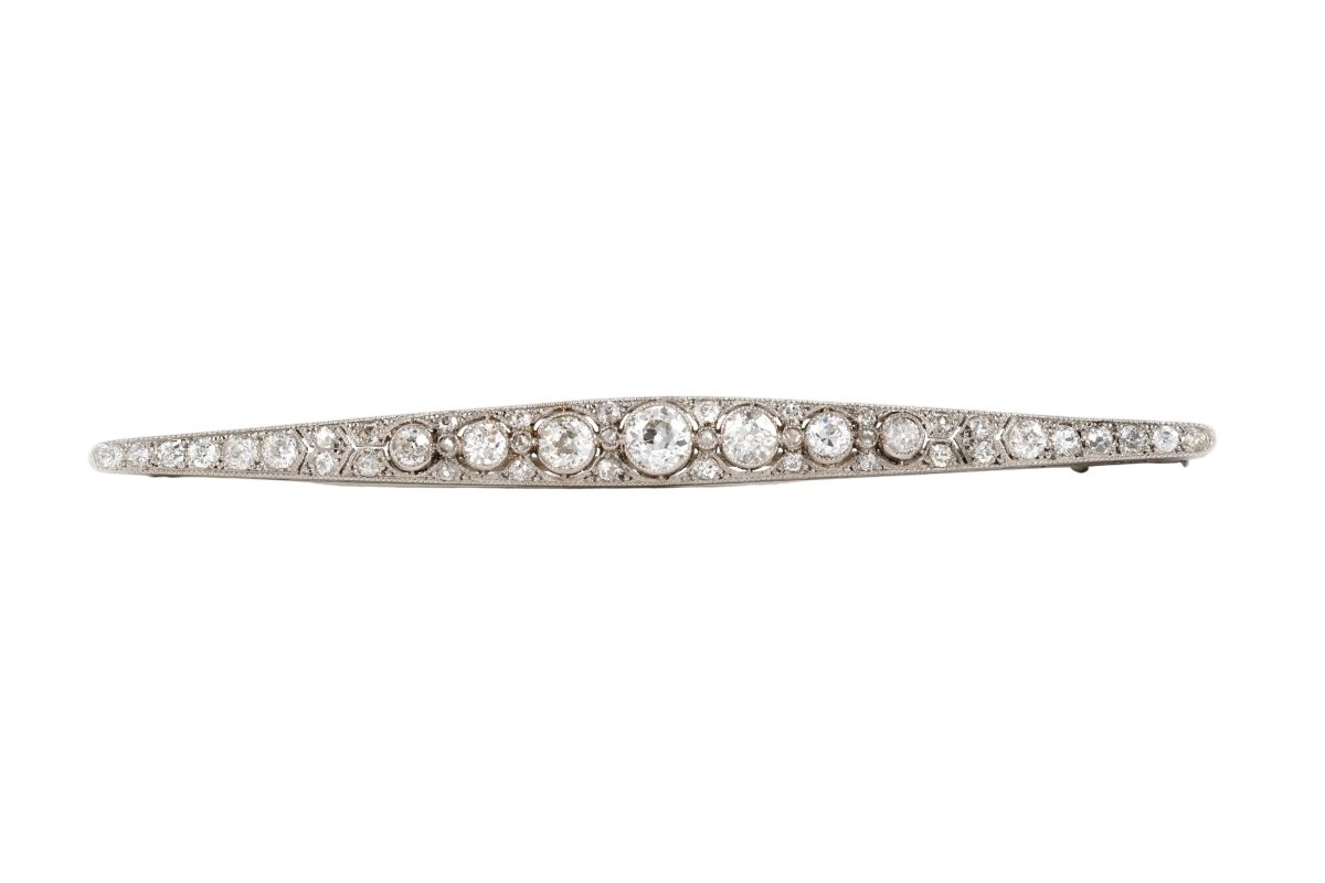 Broche Épingle en platine et diamants - Castafiore