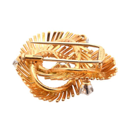 Broche Épingle MELLERIO en or jaune et diamants - Castafiore