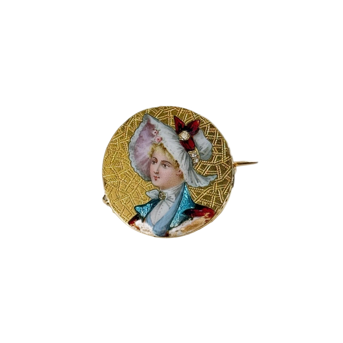 Broche "femme au chapeau" en or jaune - Castafiore
