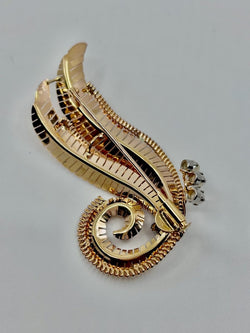 Broche feuille époque 1950 - Castafiore