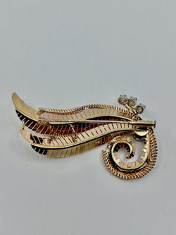Broche feuille époque 1950 - Castafiore