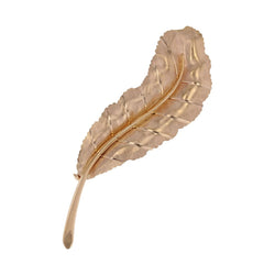 Broche feuille or rose - Castafiore