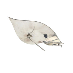 Broche FEUILLE stylisée en argent - Castafiore