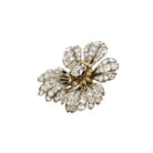 Broche fleur ancienne or argent diamants taille ancienne - Castafiore