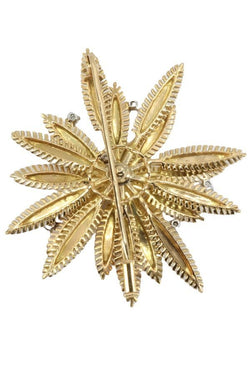 BROCHE FLEUR DIAMANTS - Castafiore