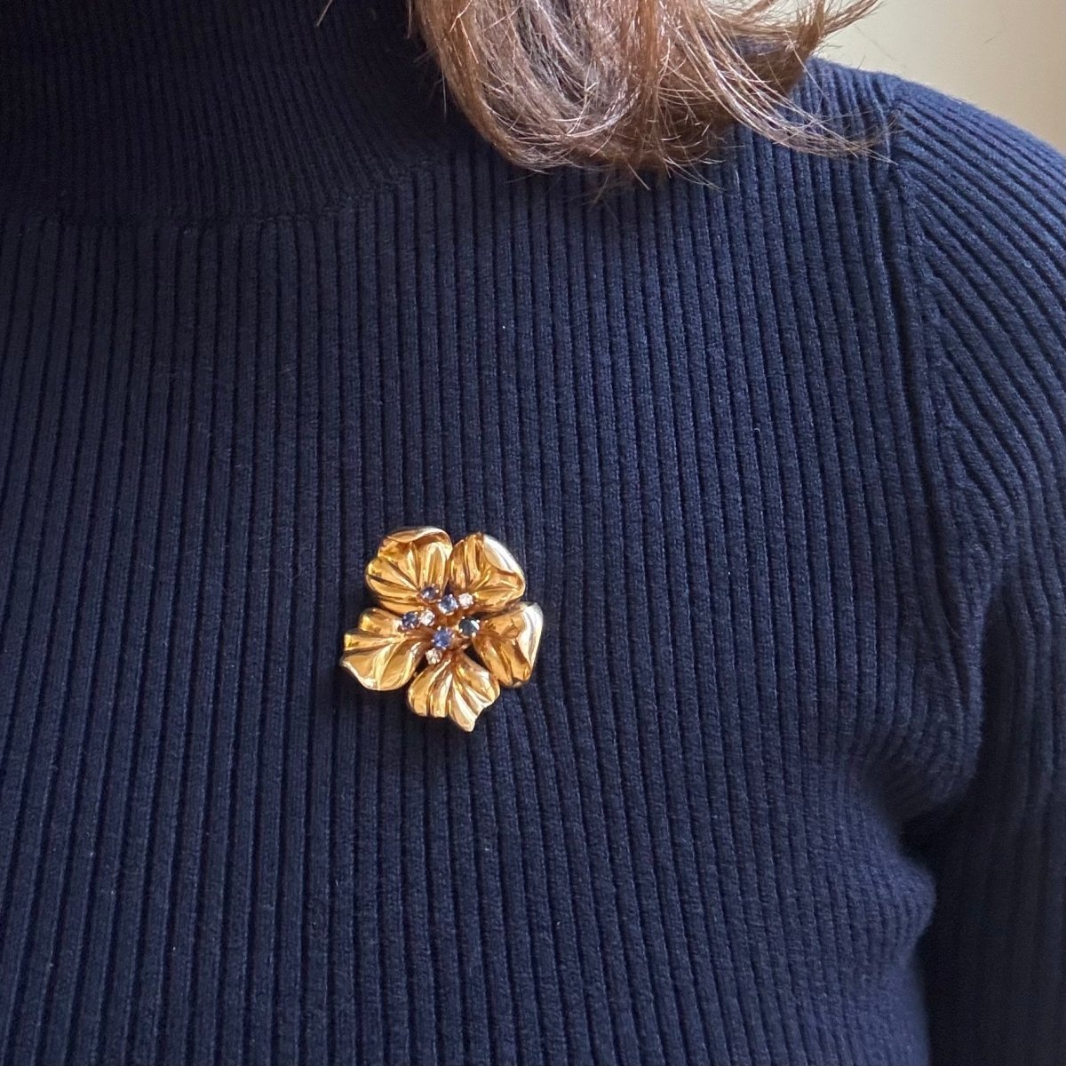 Broche fleur épanouie - Castafiore