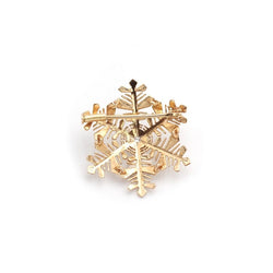 Broche flocon de neige en or - Castafiore
