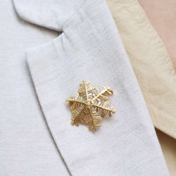 Broche flocon de neige en or - Castafiore