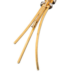 Broche formée de trois brins en or jaune, or blanc et diamants - Castafiore