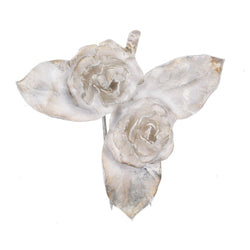 Broche GEORGES RENÉE LECOMTE boutons de rose en argent - Castafiore