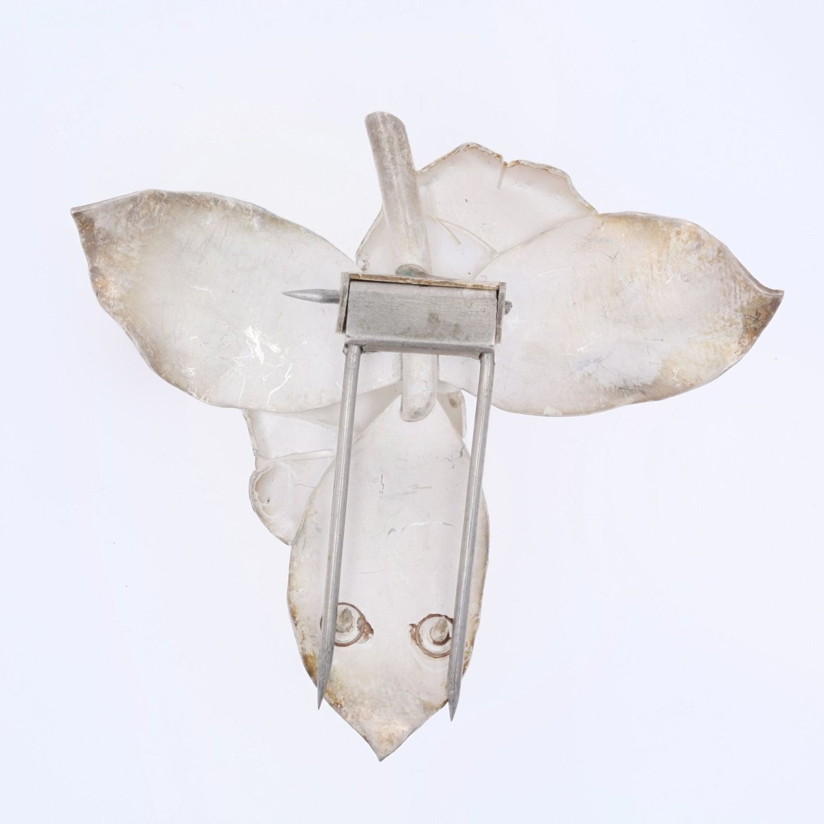 Broche GEORGES RENÉE LECOMTE boutons de rose en argent - Castafiore