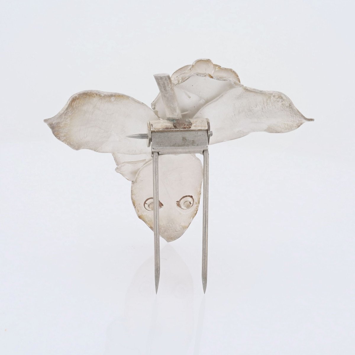 Broche GEORGES RENÉE LECOMTE boutons de rose en argent - Castafiore