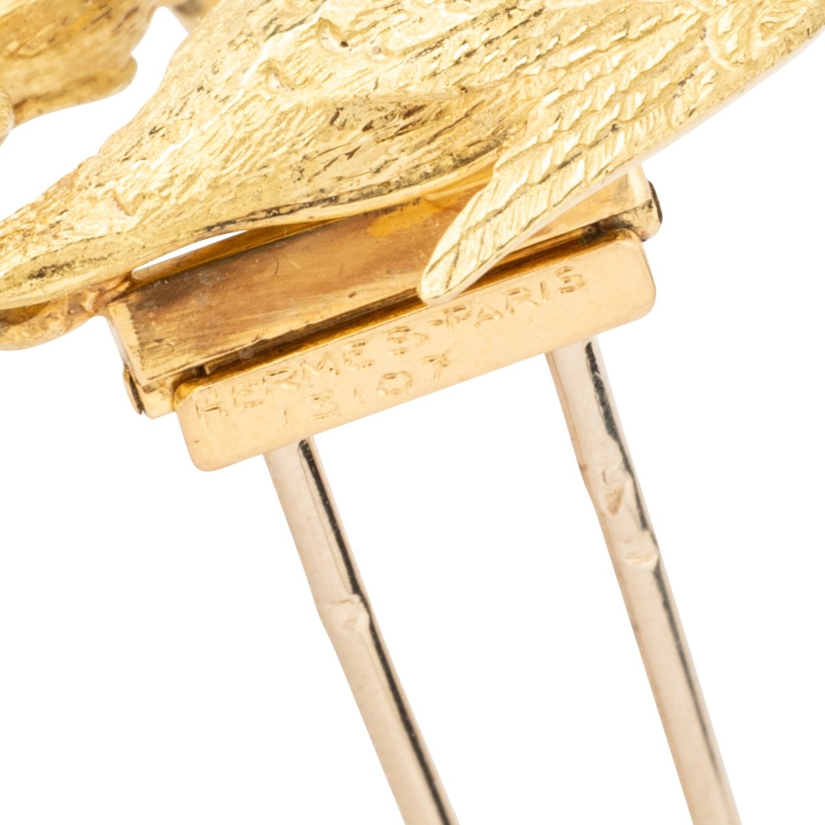 Broche HERMÈS "Bécasses" en or jaune par GEORGES LENFANT - Castafiore