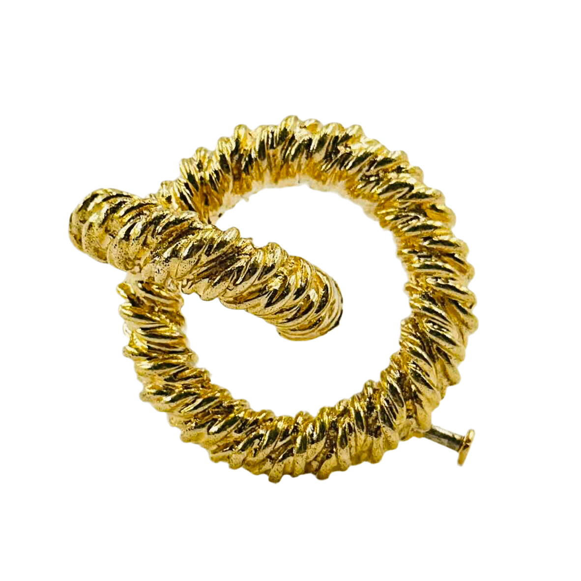 Broche HERMÈS en or jaune torsadé - Castafiore