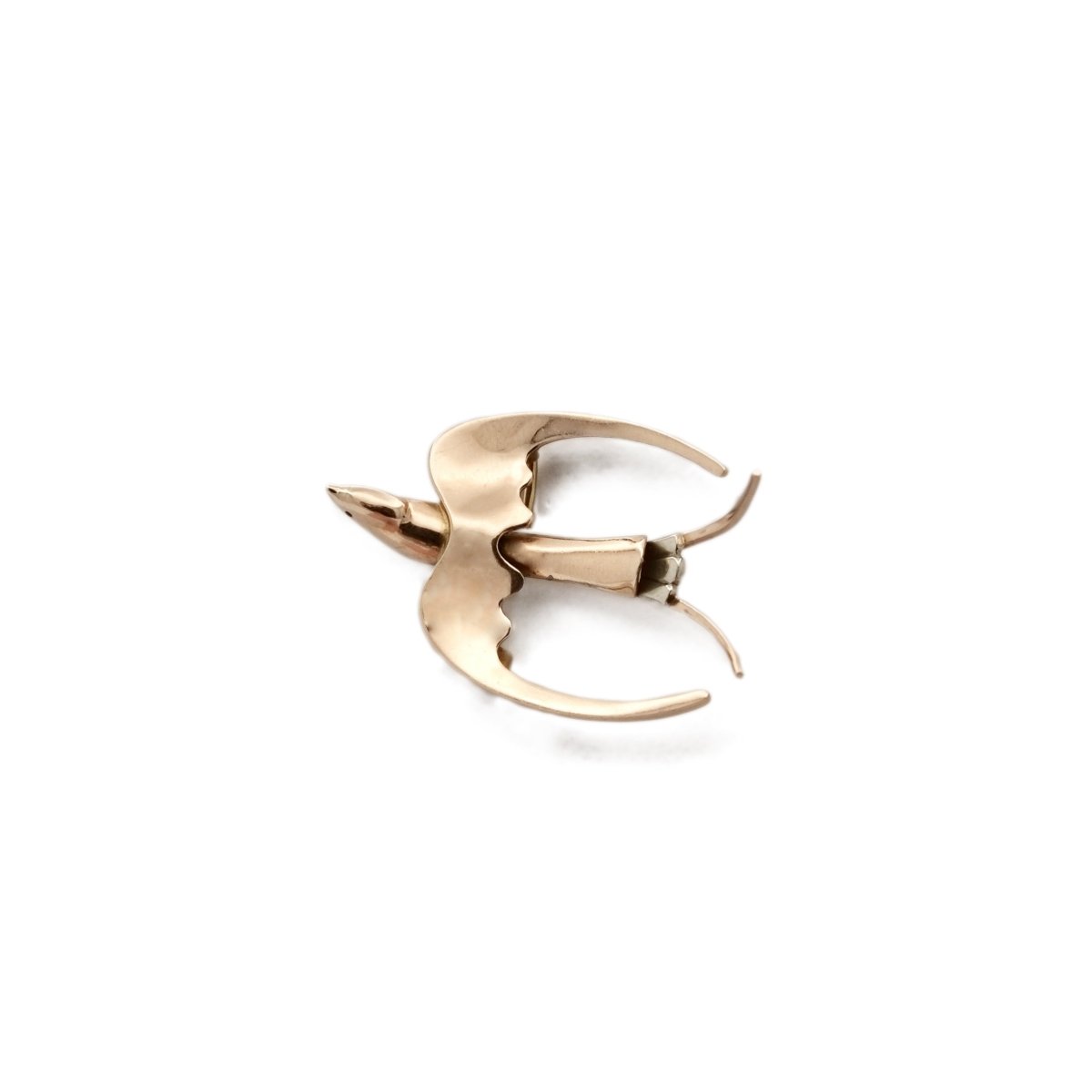 Broche Hirondelle en or rose et or blanc - Castafiore