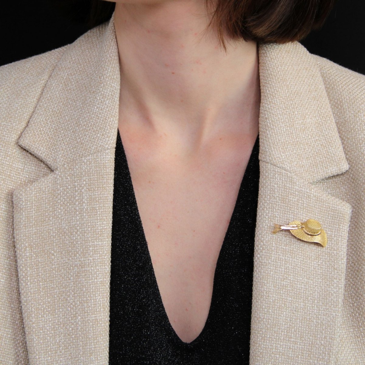Broche KIRBY Chapeau en or jaune - Castafiore