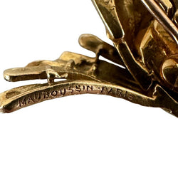 Broche MAUBOUSSIN en or jaune et en émail - Castafiore