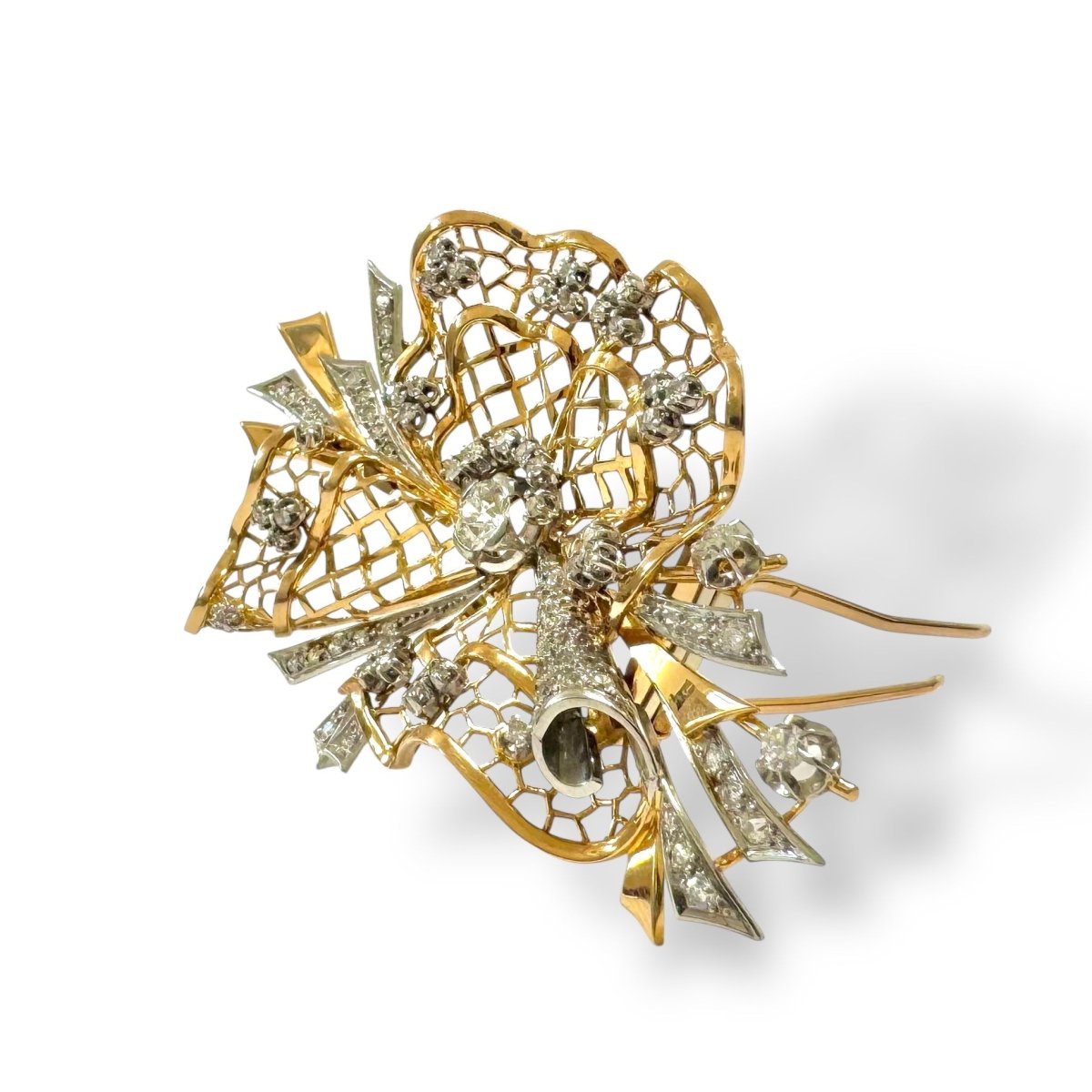 Broche noeud dentelle - Castafiore