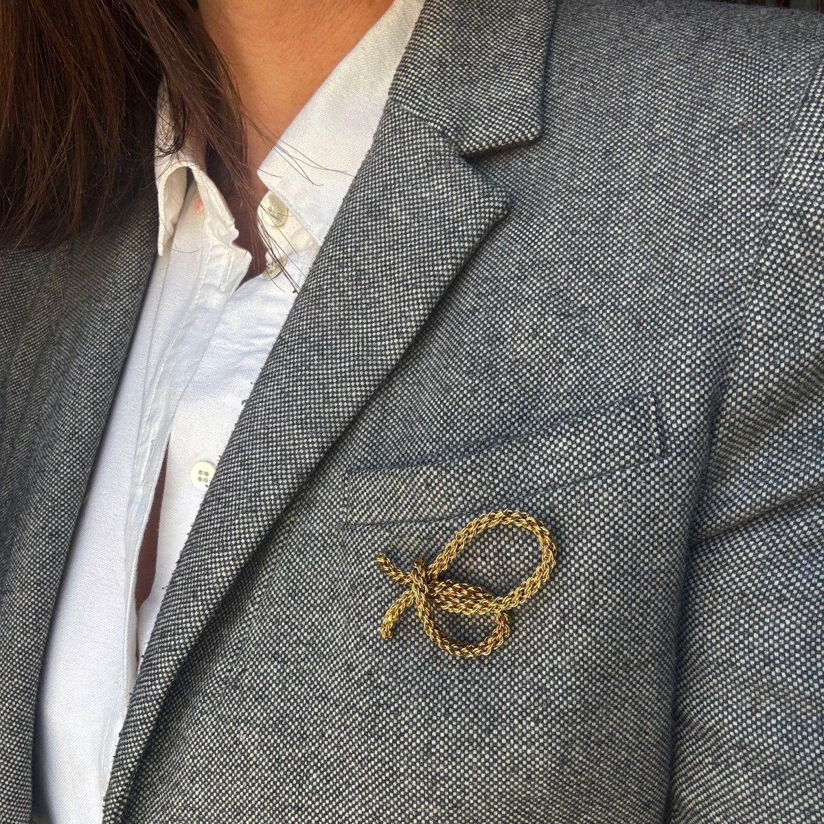 Broche "Noeud" en or jaune - Castafiore