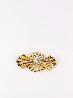 Broche noeud vintage en or et diamant Old mine Cut - Castafiore