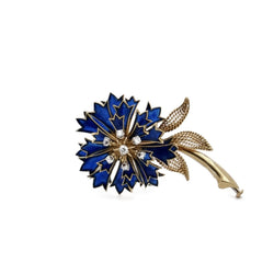Broche oeillet en or jaune et diamant - Castafiore