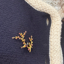 Broche oiseau dans un cerisier - Castafiore
