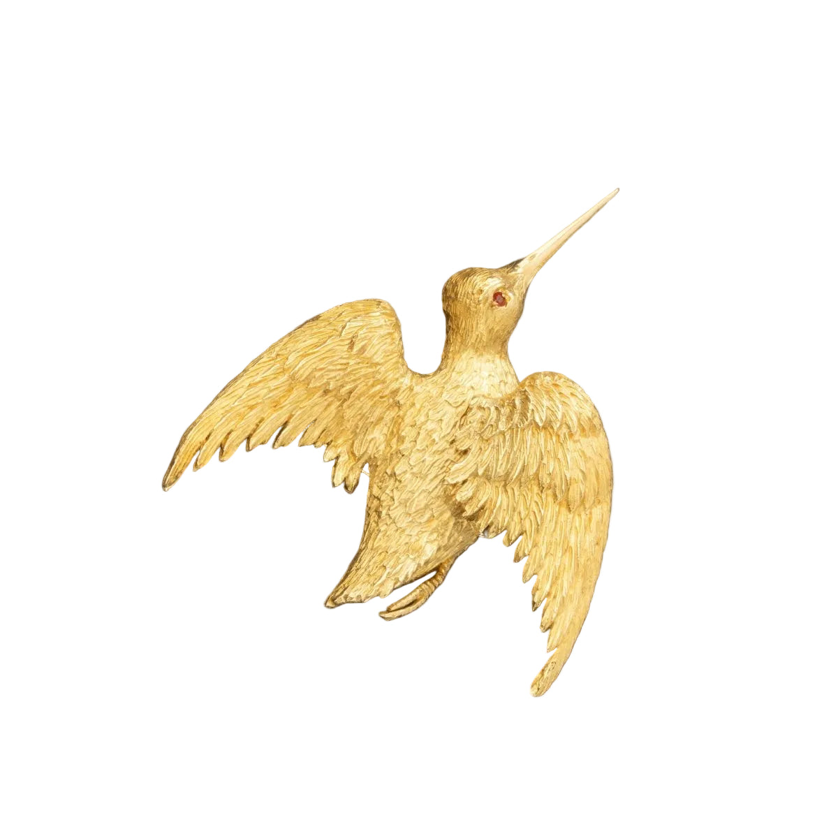 Broche oiseau en or jaune - Castafiore