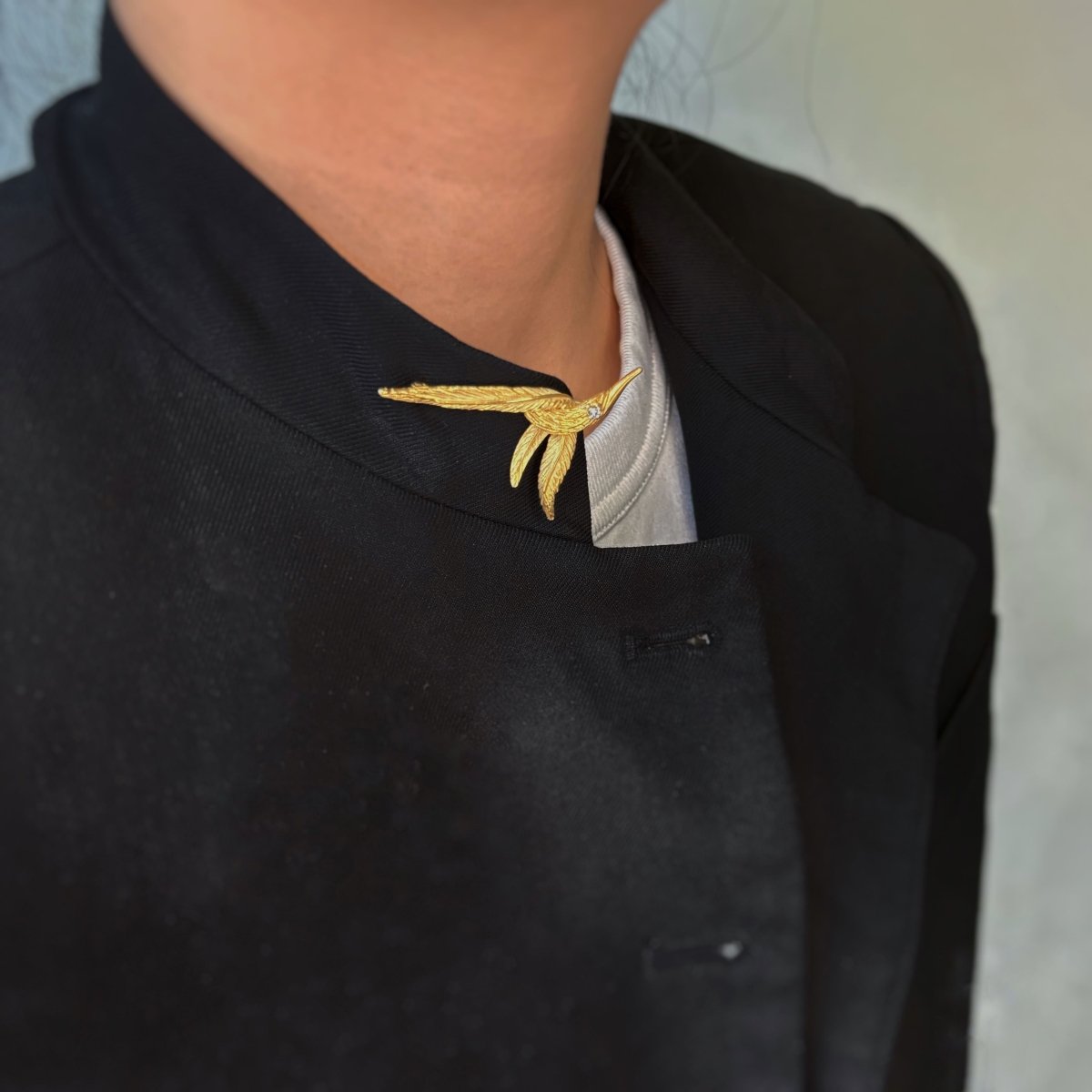 Broche Oiseau - Or & Diamant