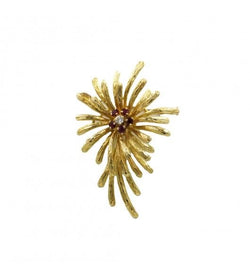 Broche - Or. diamant & rubis - Castafiore