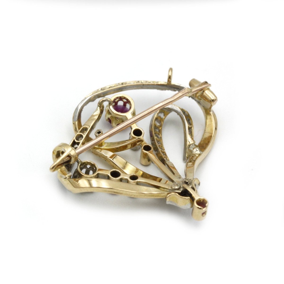 Broche - Or, Diamants & Rubis - Castafiore