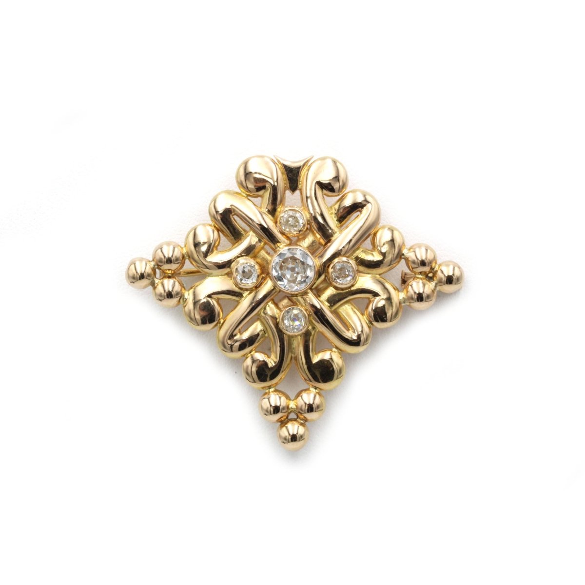 Brooch at yellow gold and diamonds – Castafiore