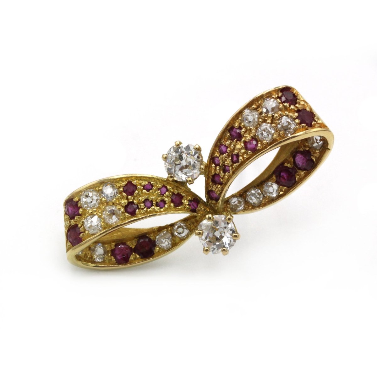 Broche - Or jaune, Diamants & Rubis - Castafiore