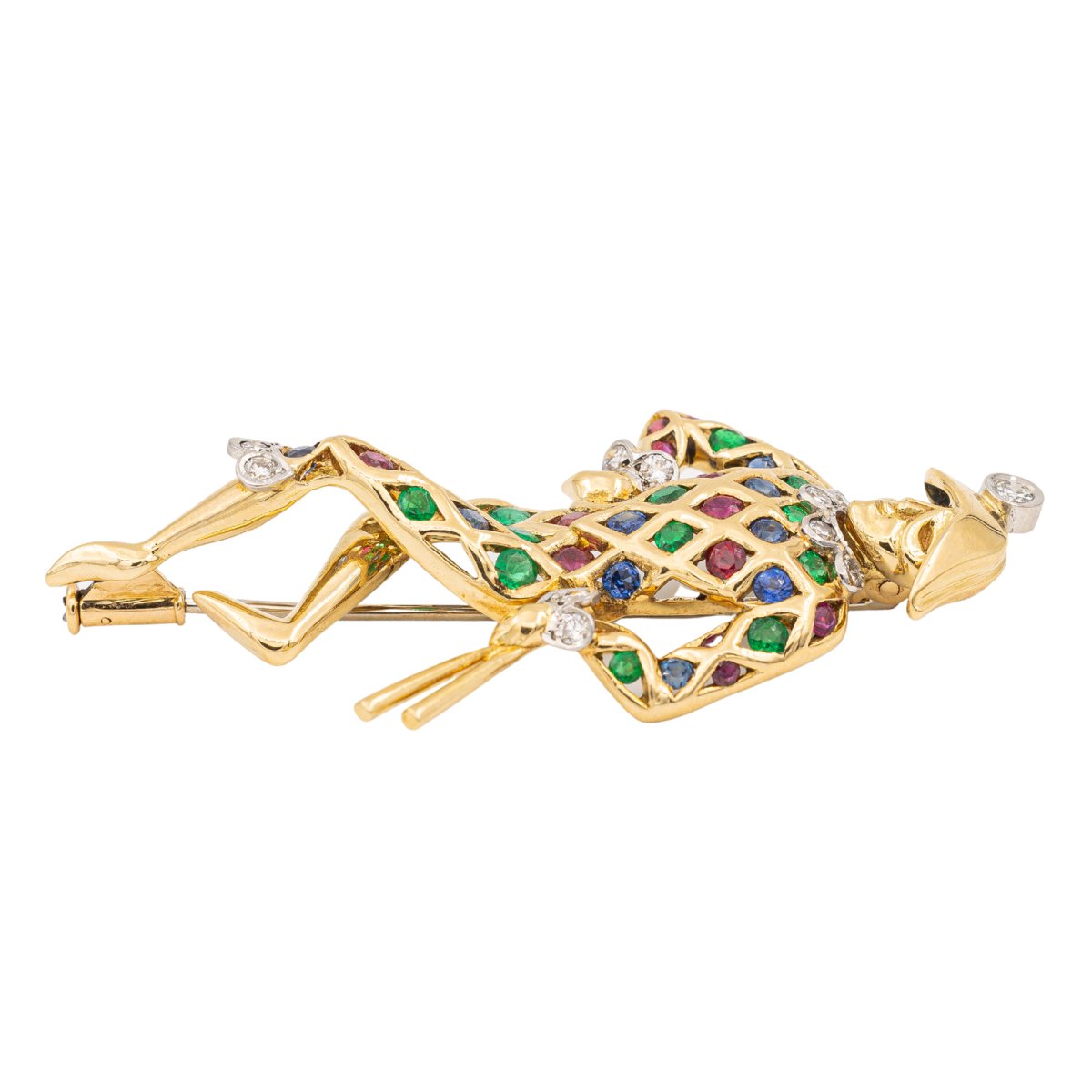 Broche Or jaune Emeraude - Castafiore