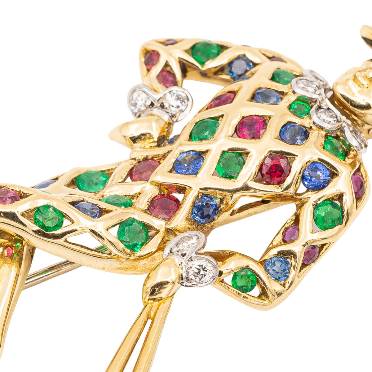 Broche Or jaune Emeraude - Castafiore