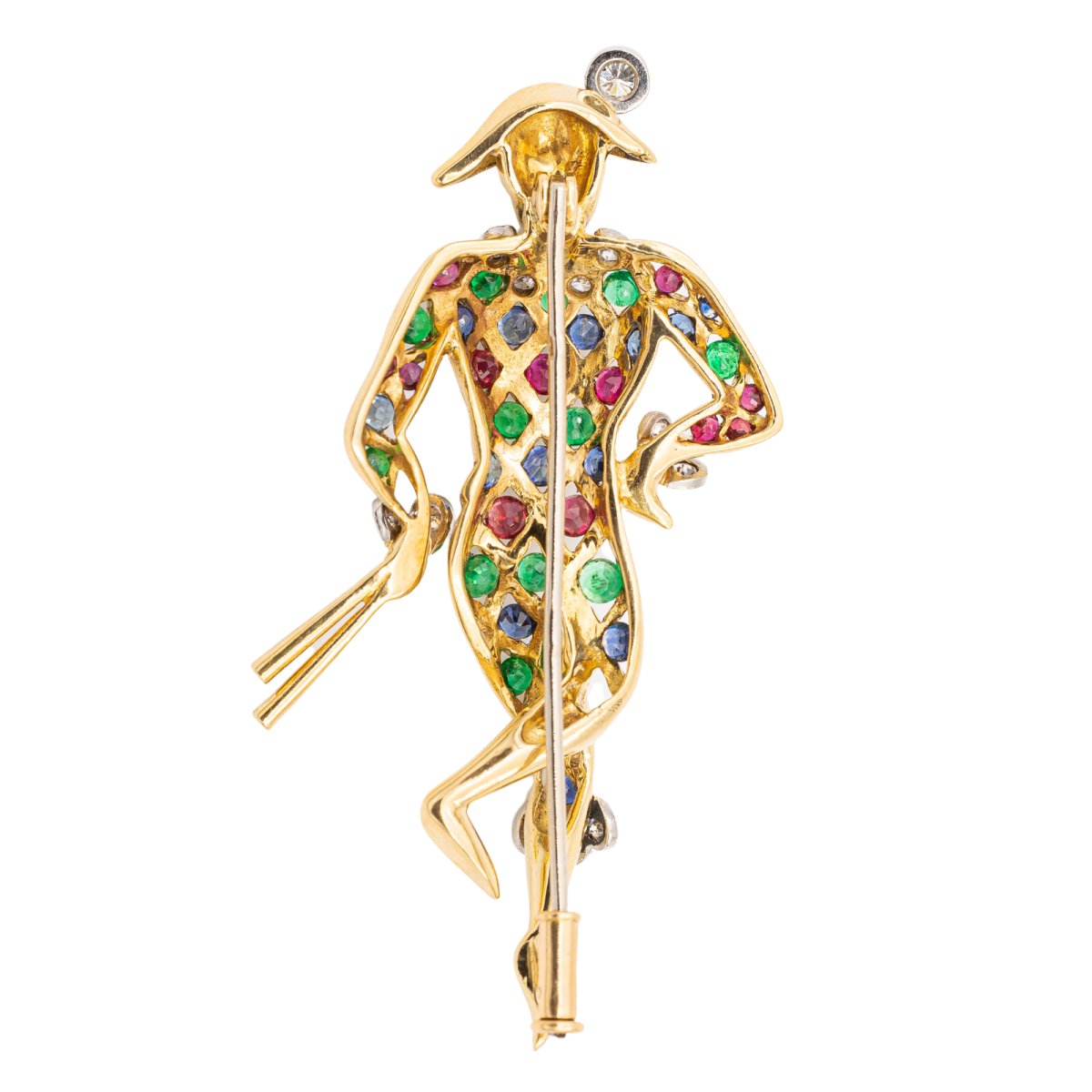 Broche Or jaune Emeraude - Castafiore