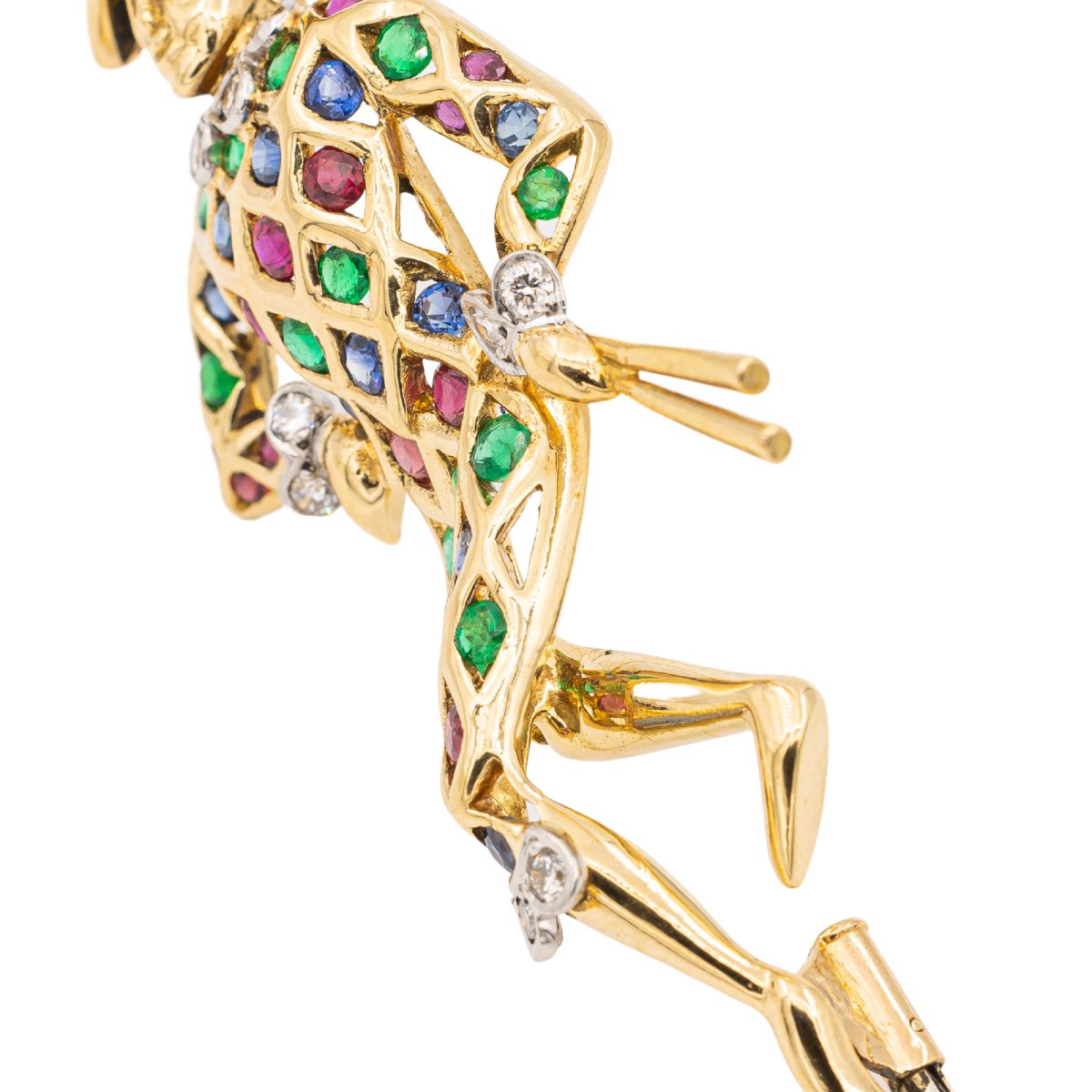 Broche Or jaune Emeraude - Castafiore