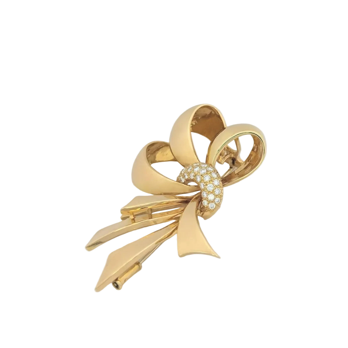 Broche or jaune et diamants - Castafiore