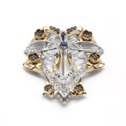 Broche - Or, Saphirs et Diamants - Castafiore