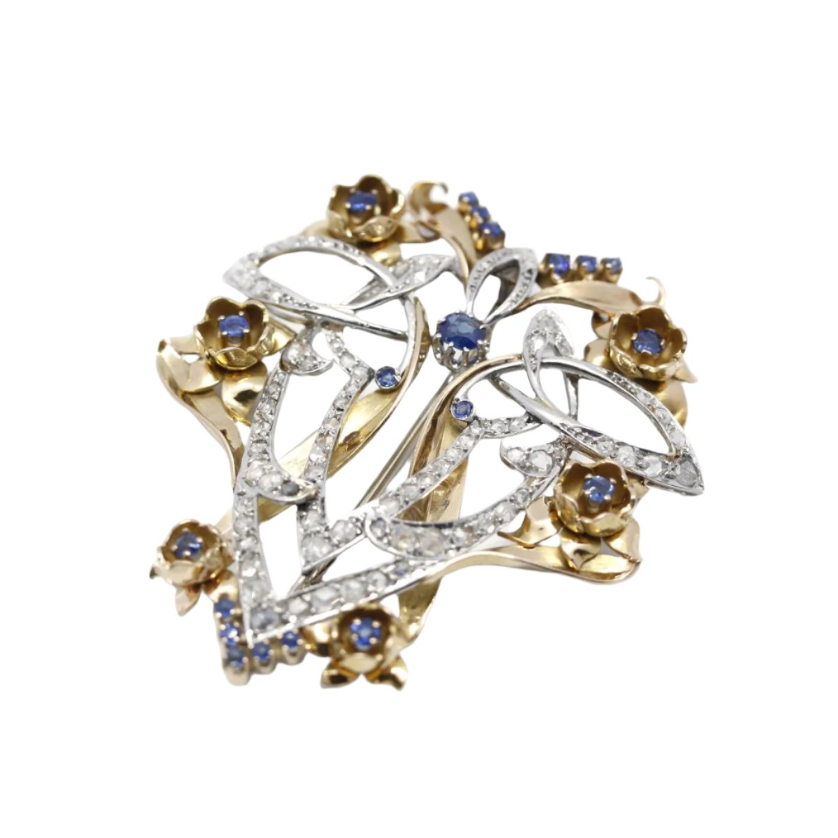 Broche - Or, Saphirs et Diamants - Castafiore