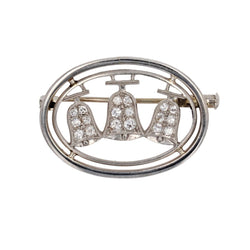 Broche ovale et ses cloches diamantées - Castafiore